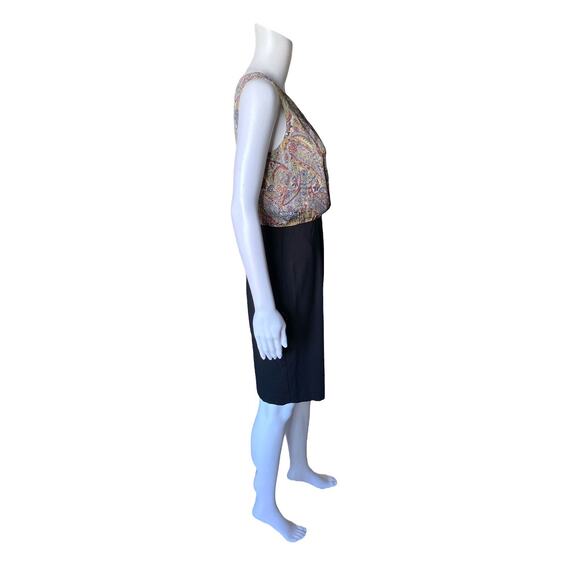 LIZ CLAIBORNE New York Womens Size 4P Sleeveless Paisley Blouson Tank Dress - Picture 2 of 10